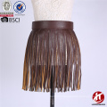 2016 Factory Price Western Fringe Skirt Ceinture Tassel PU Ceinture pour femme